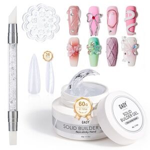 GAOY Clear Solid Builder Gel for Nails